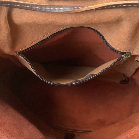 Natural Leather Handmade in Italy Backpack in Rich Mahogany main image 4